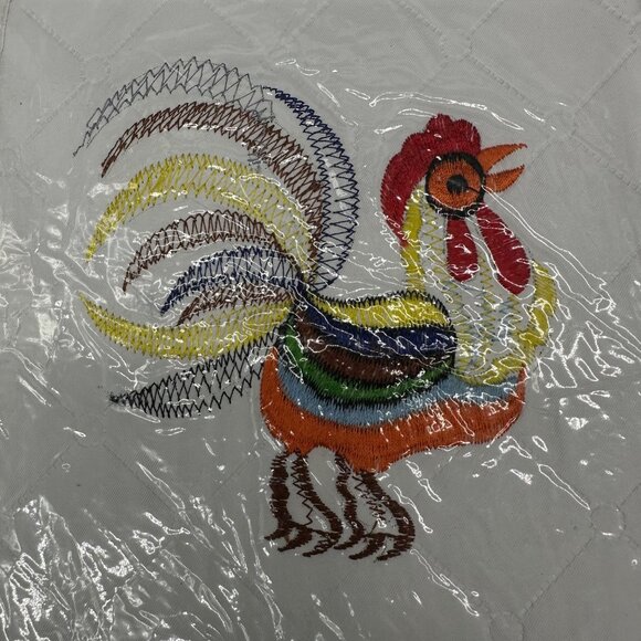 Vintage Kitchen Appliance Covers Dora May Embroidered Rooster Chicken Toaster - Picture 7 of 8